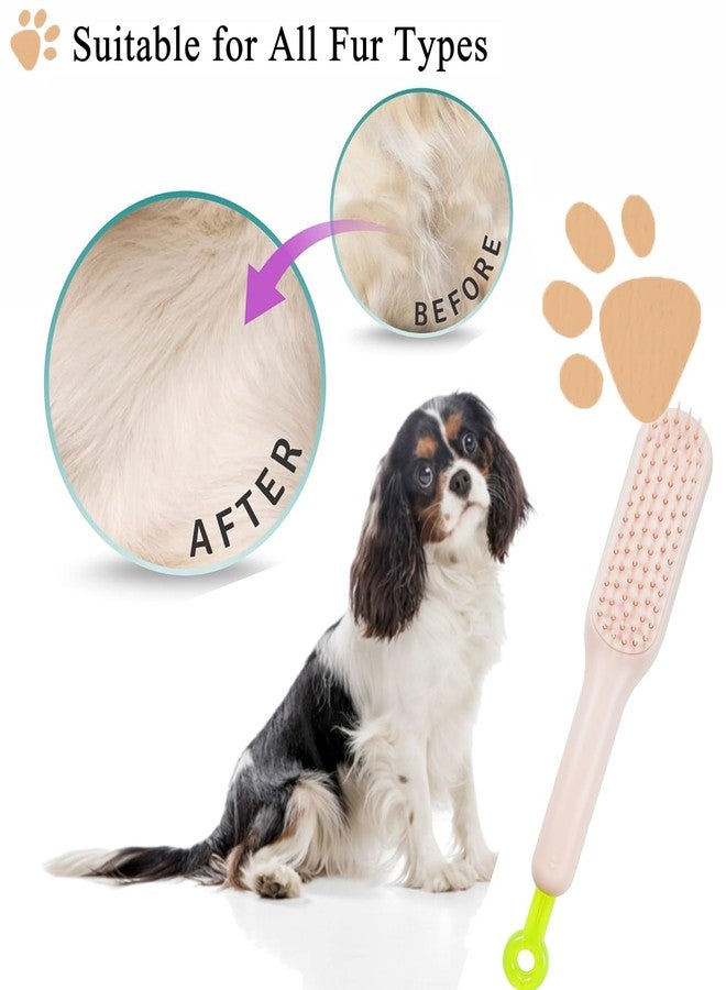 DEEUCHIS Scalable Grooming Brush for Small Dogs, Soft Puppy self-cleaning Brush, Soft Dog Brush for Shih Tzus, Yorkies, Maltipoos, Maltese (Pink) - Image 5